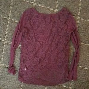 Aerie Sheer Back Long Sleeve